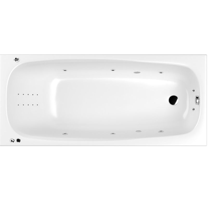 Ванна гидромассажная Whitecross Layla SMART NANO 0102.170075.100.SMARTNANO.CR 170x75 (белый глянцевый, хром), каркас, слив-перелив